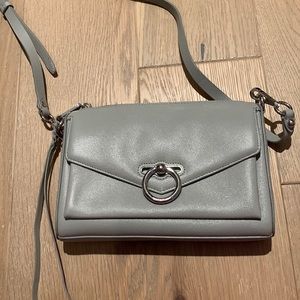 Gray leather Rebecca minkoff crossbody bag